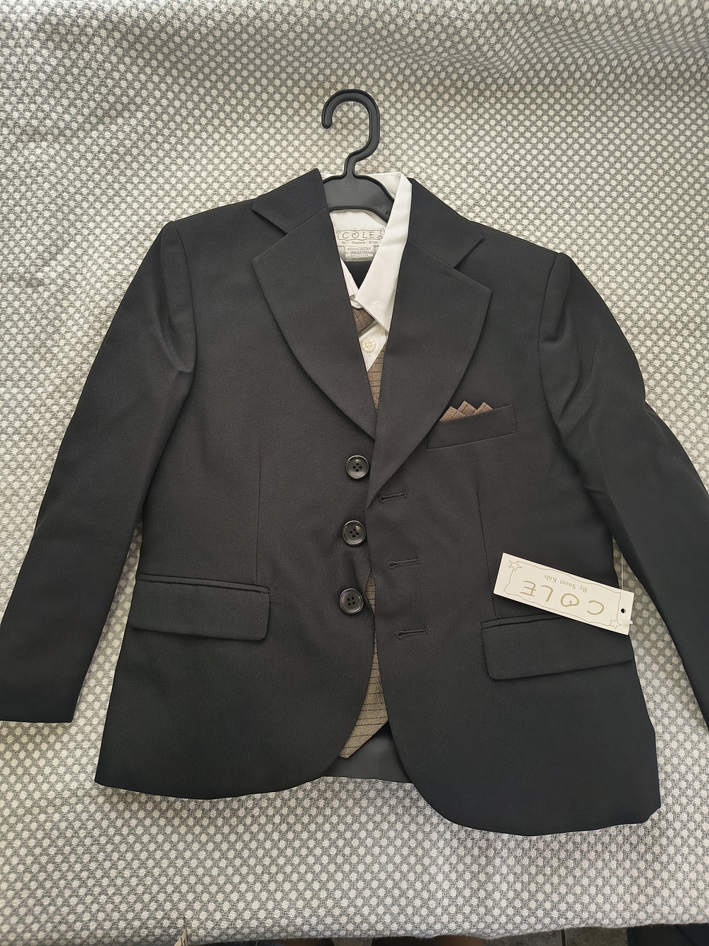 Sweet Kids Boys Formal Suit Set Black Jacket White Classic Black Boys'  Suite